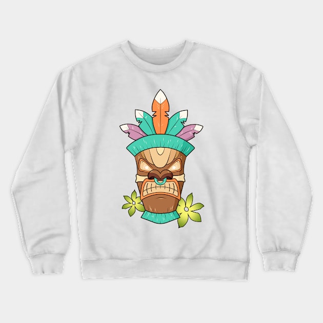 Polynesian Tiky Crewneck Sweatshirt by JosanDSGN